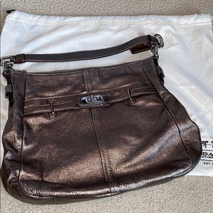 COACH - metallic hobo style purse gently used